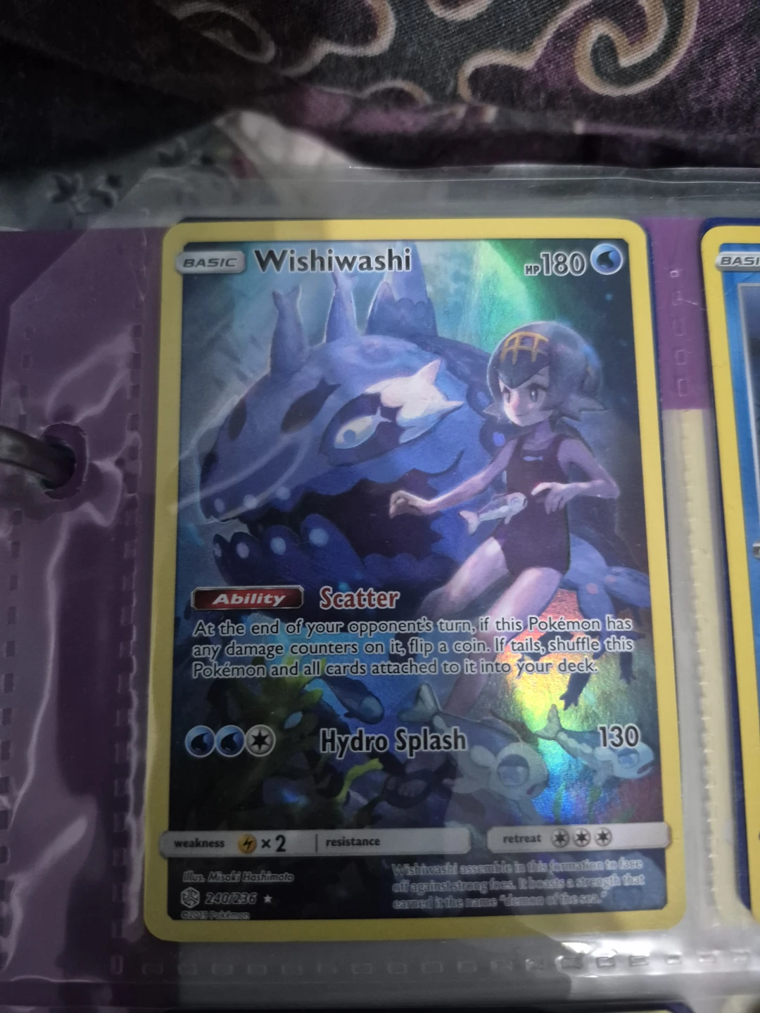 Wishiwashi GX Pokémon Card 240/236