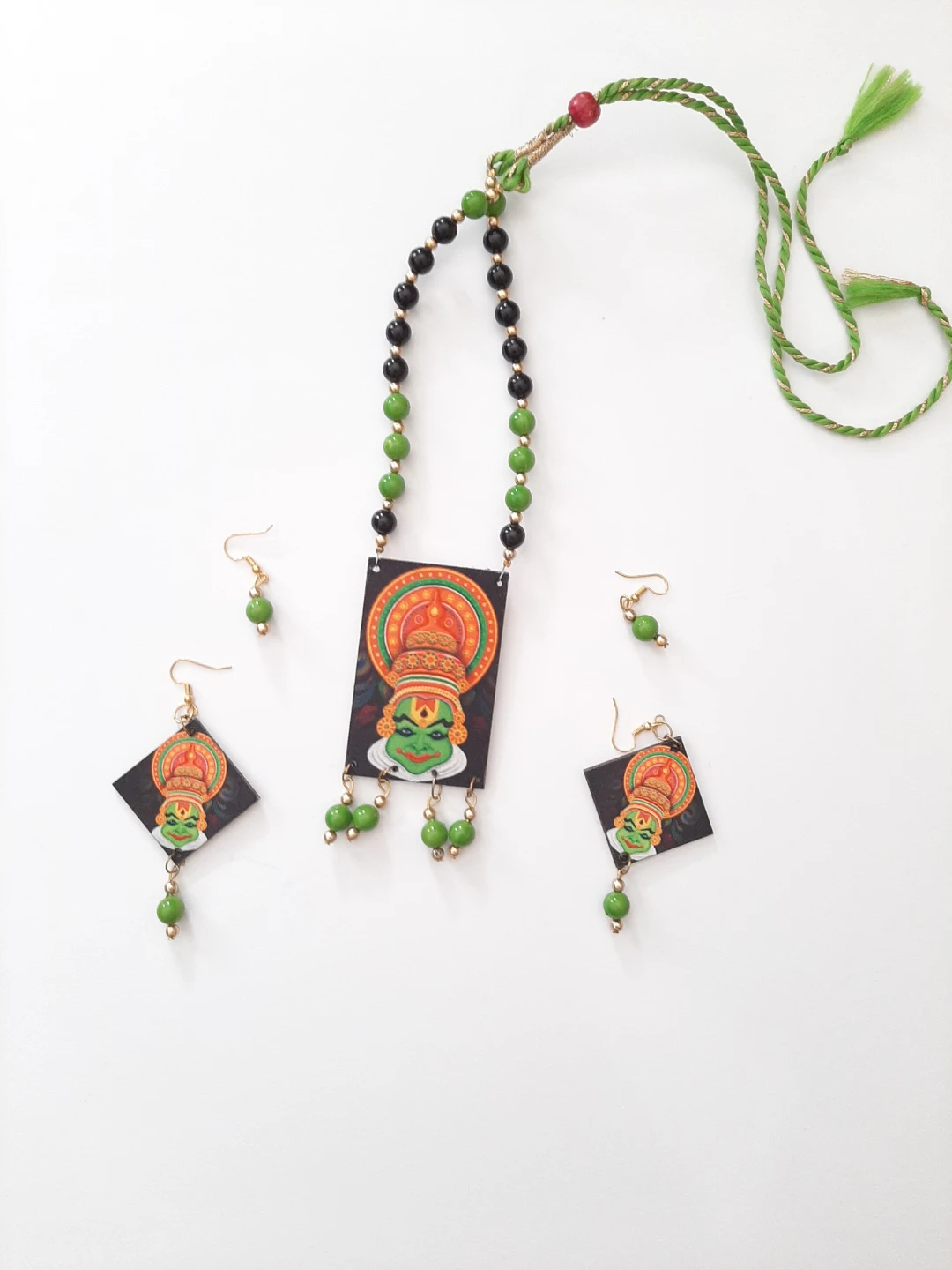 Kathakali Art Necklace and Earring Set