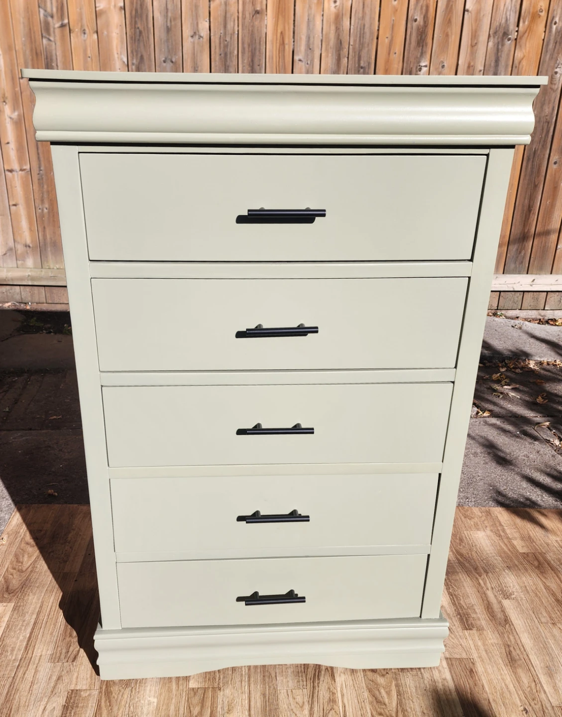 Sage Green 5-Drawer Dresser