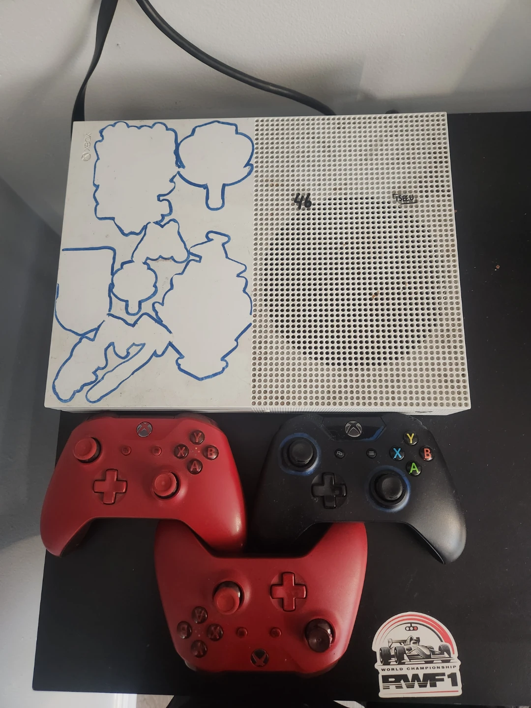 Xbox One S Console with 3 Controllers