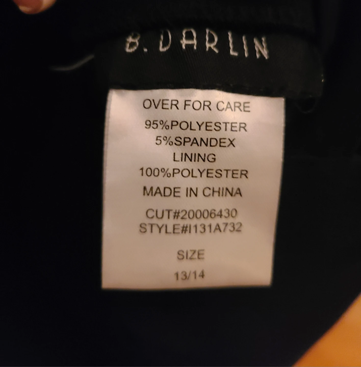 B. Darlin Black Dress Size 13/14 - photo 2