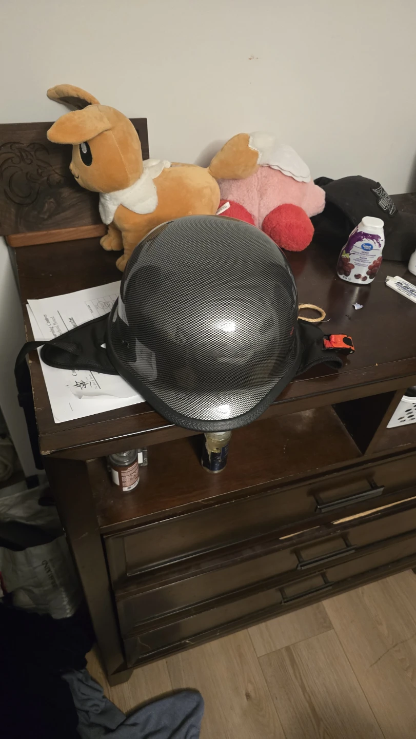Tad Motor Carbon Fibre Look Half Helmet