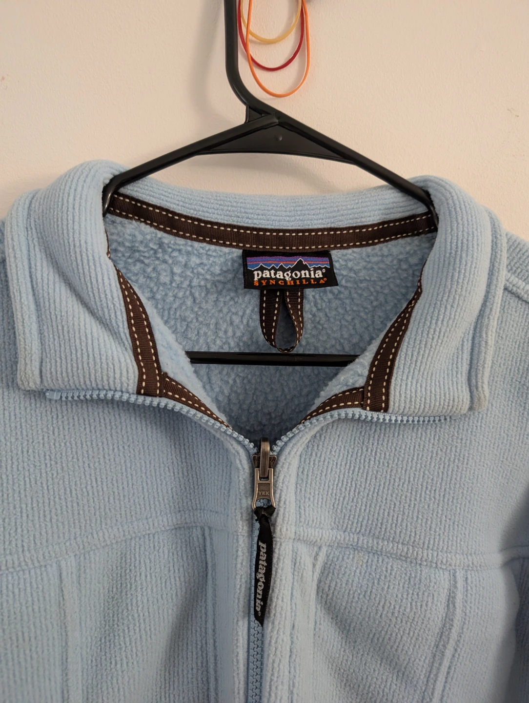Rare Vintage Patagonia Synchilla Full-Zip Fleece Baby Blue - photo 2