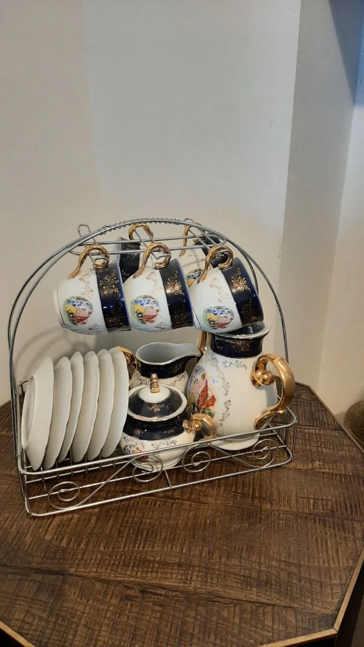 Vintage Style Decorative Tea Set with Stand - photo 2