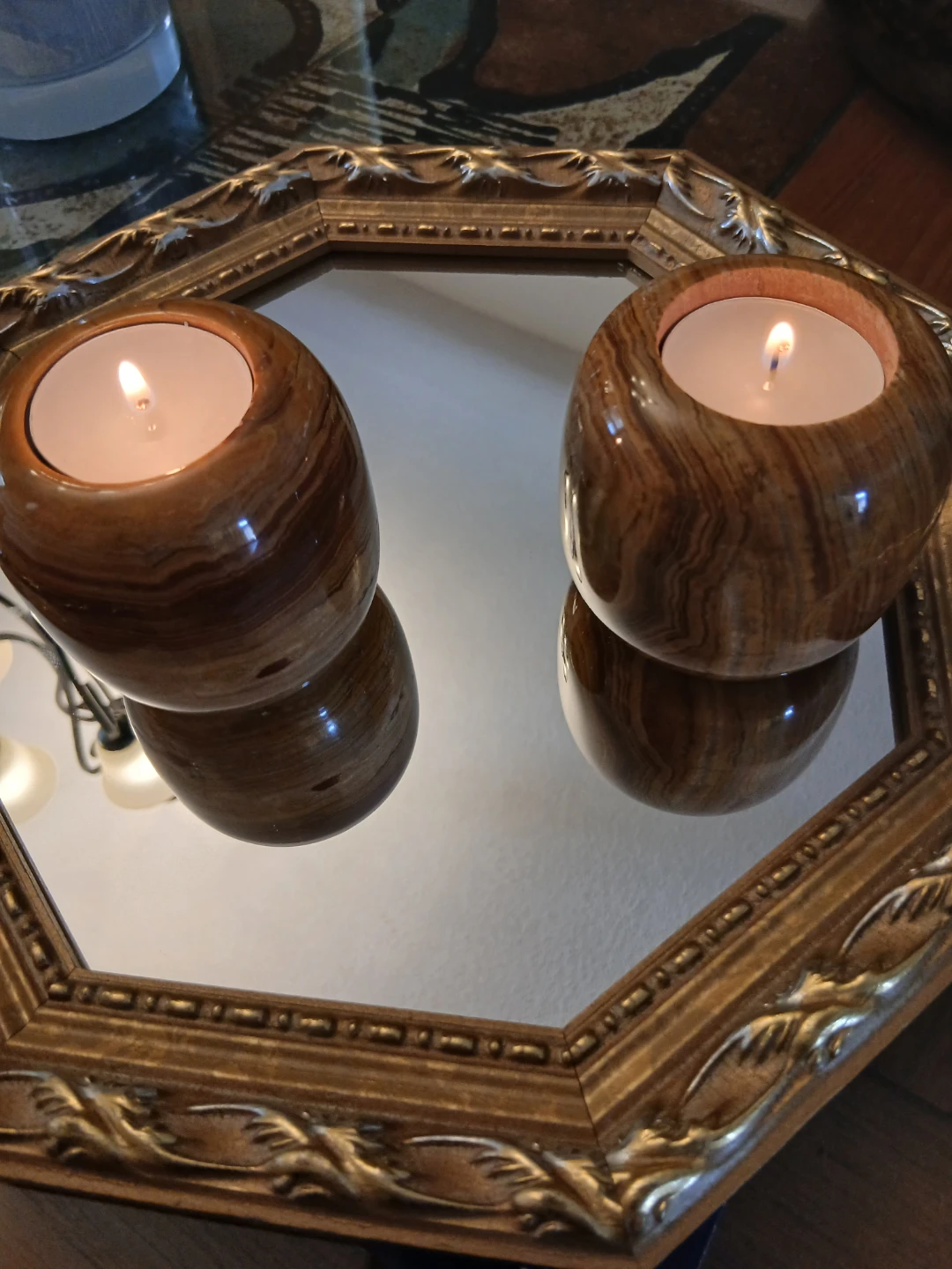 Onyx hand made beautiful candle holder - photo 3