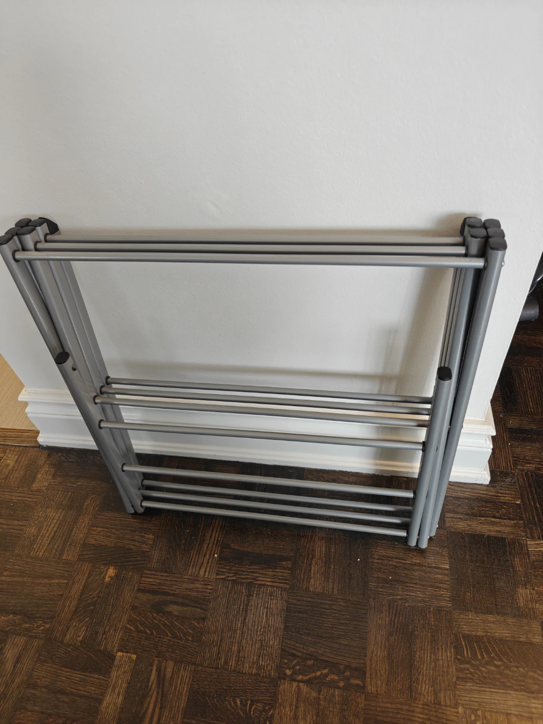 Collapsible Silver Metal Laundry Drying Rack - photo 4