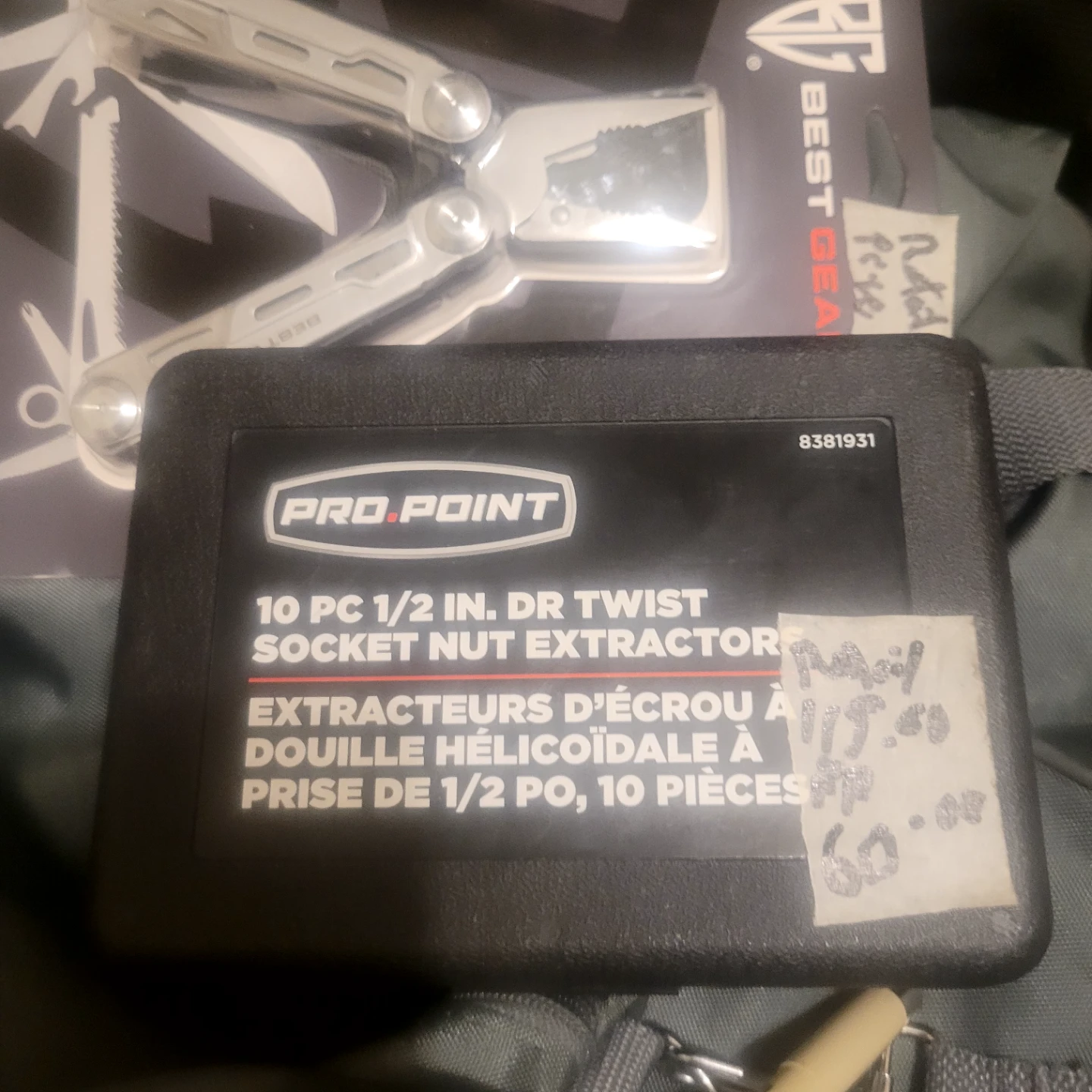 Pro.Point 10 Pc 1/2 in. Dr Twist Socket Nut Extractor Set