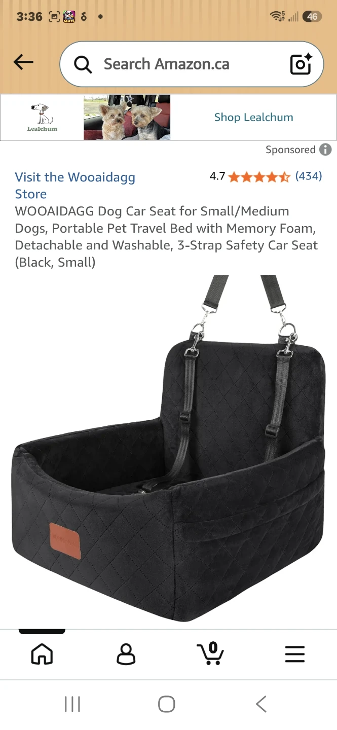 WOOAIDAGG Small/Medium Dog Car Seat - photo 4