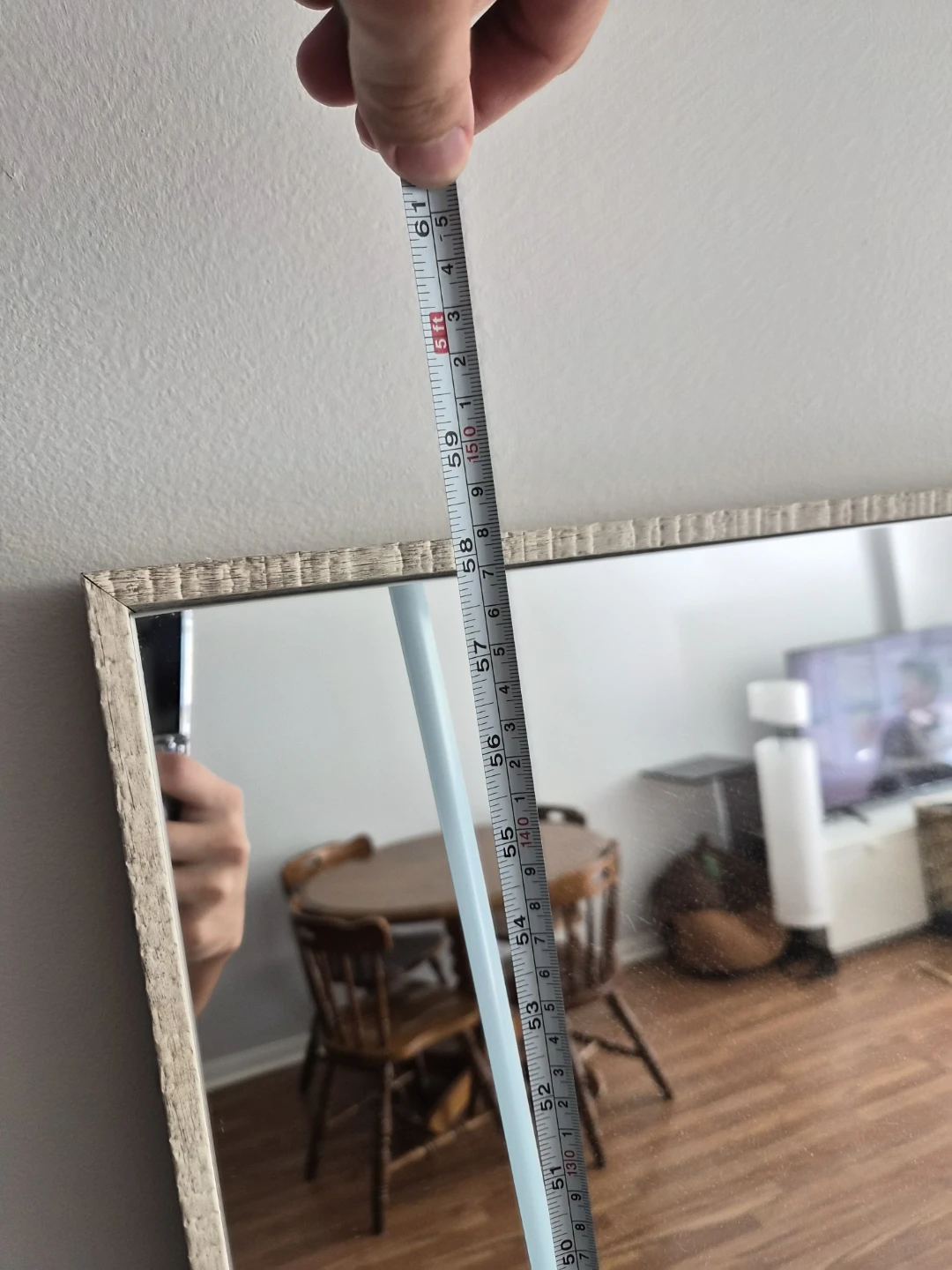 Full-Length Floor Mirror – Rustic Wood Frame - photo 2