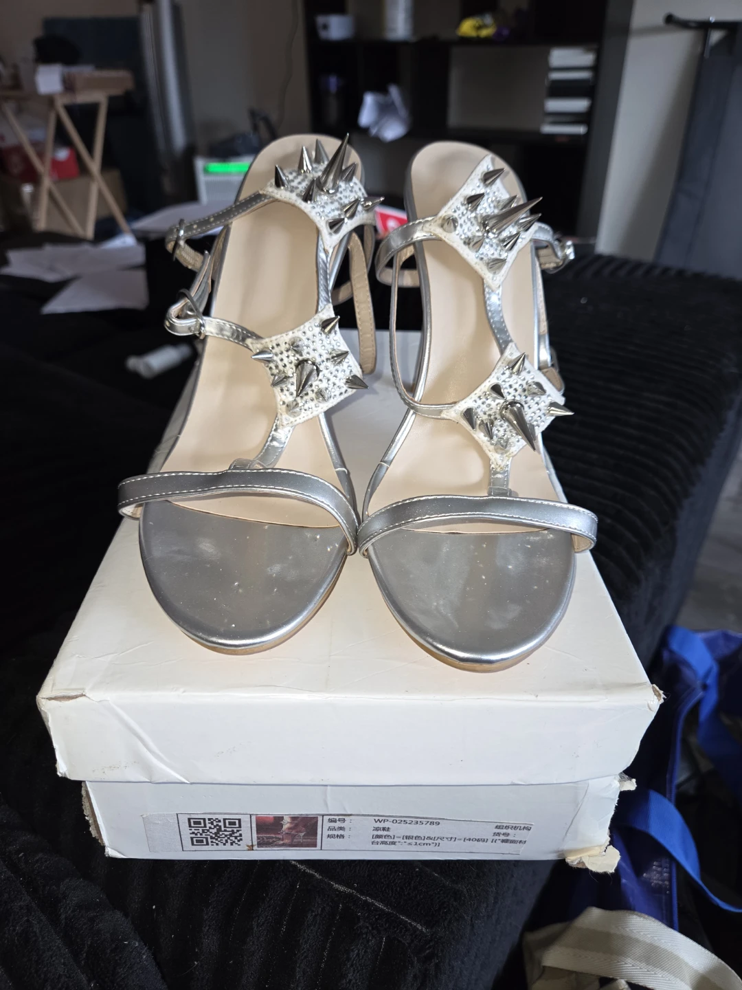 Studded Strap Stiletto Heels in a Ladies 8½