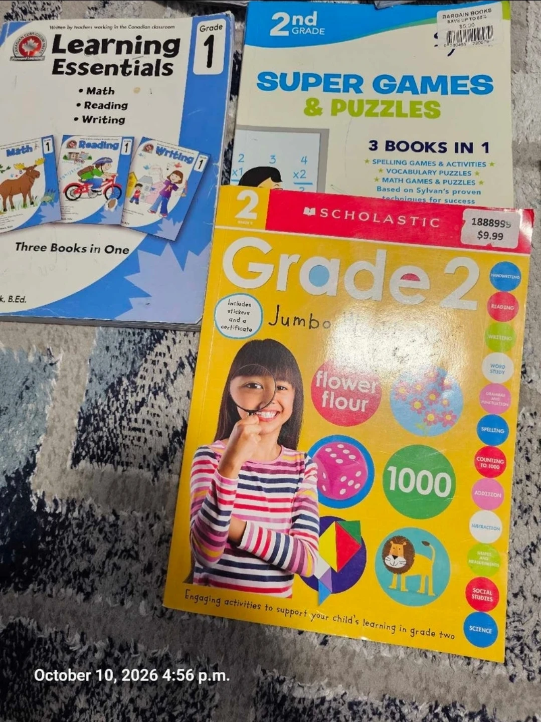 Childrens grade 1 and 2 workbooks