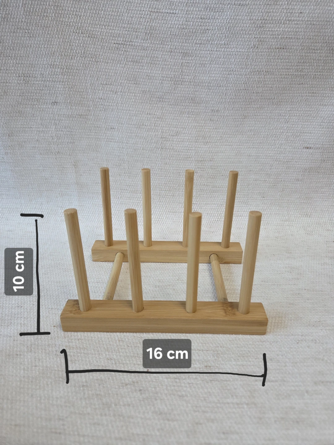 Set of 4 Bamboo Rack Stands with 3 Slots - photo 2