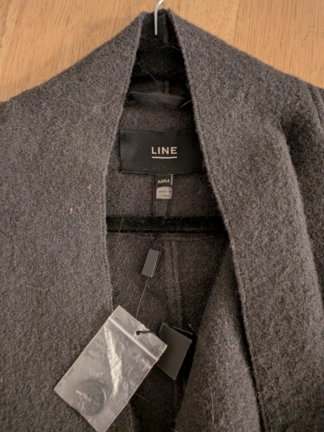 LINE Grey Wool-Blend Wrap Coat - photo 2