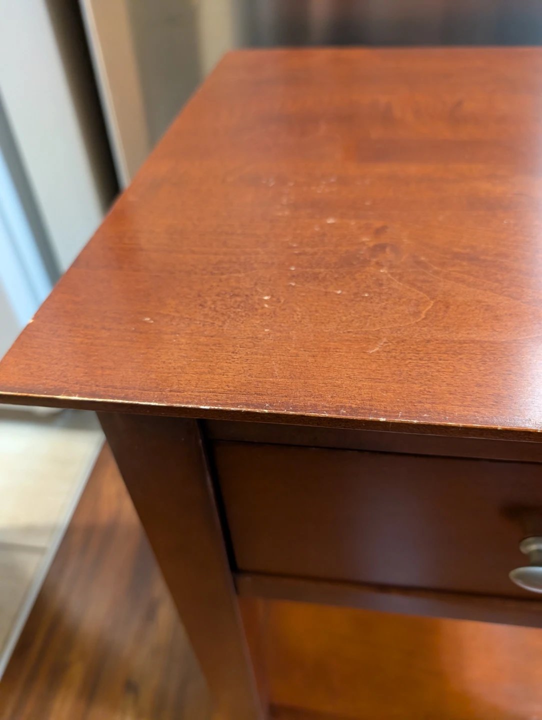 Wooden Side Table with Drawer - photo 4