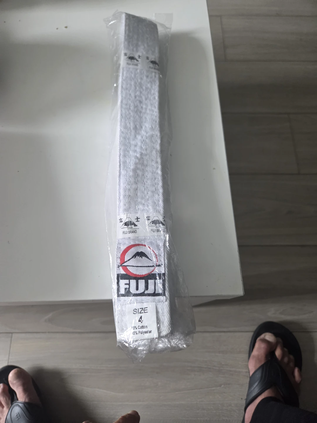 Fuji Brand White Martial Arts Belt Size 4 - photo 2