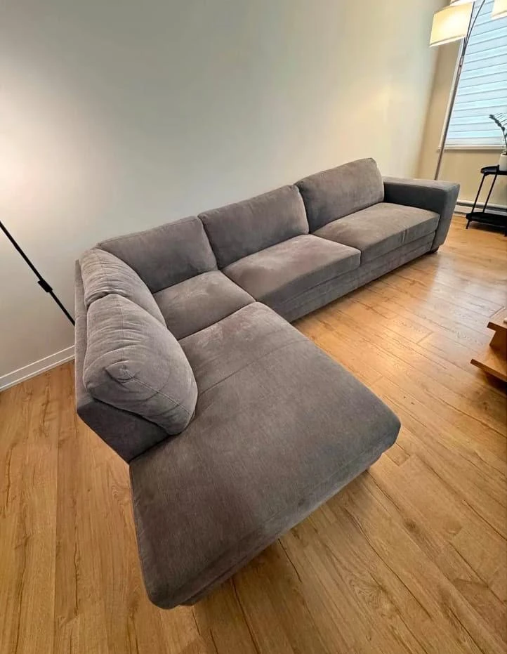 Gray L-Shaped Sectional Sofa