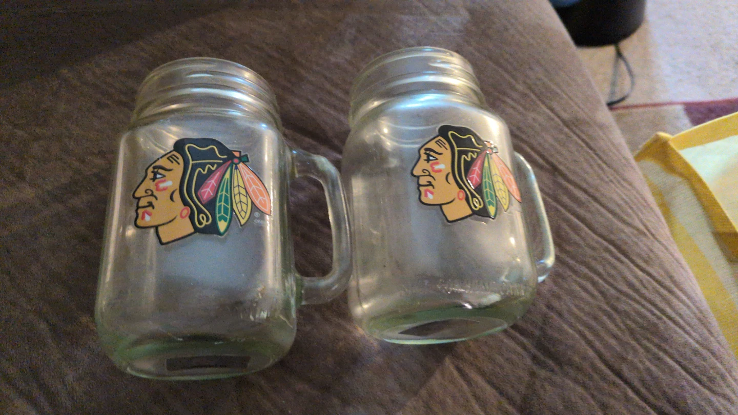 Chicago Blackhawks Mason Jar Mugs (Set of 2) - photo 2