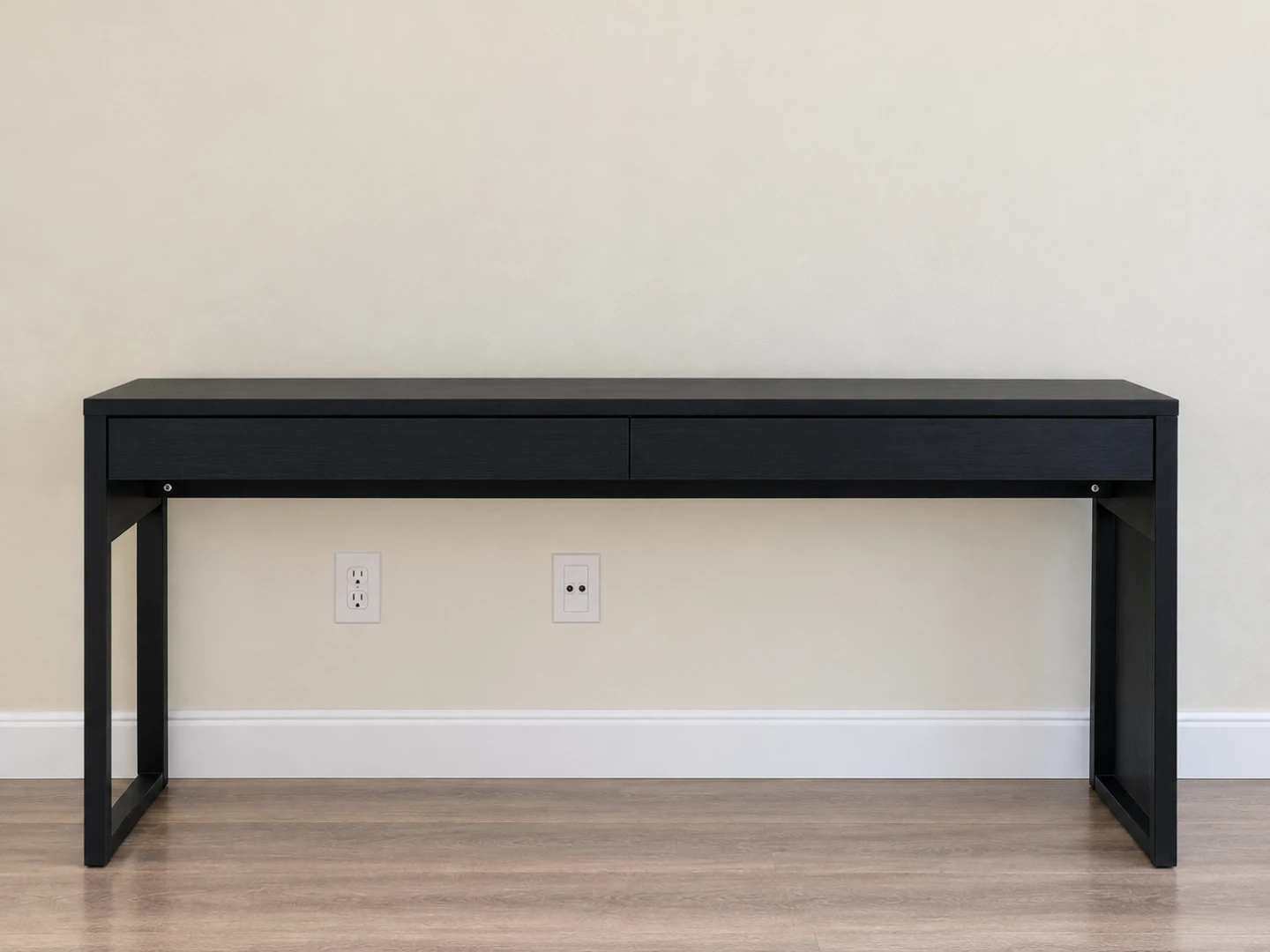 Modern Black Console Table with Two Drawers - photo 4