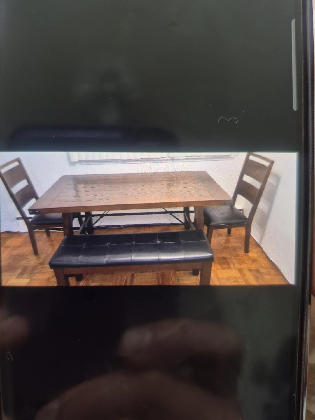 Rustic Wood Dining Table Set - photo 2