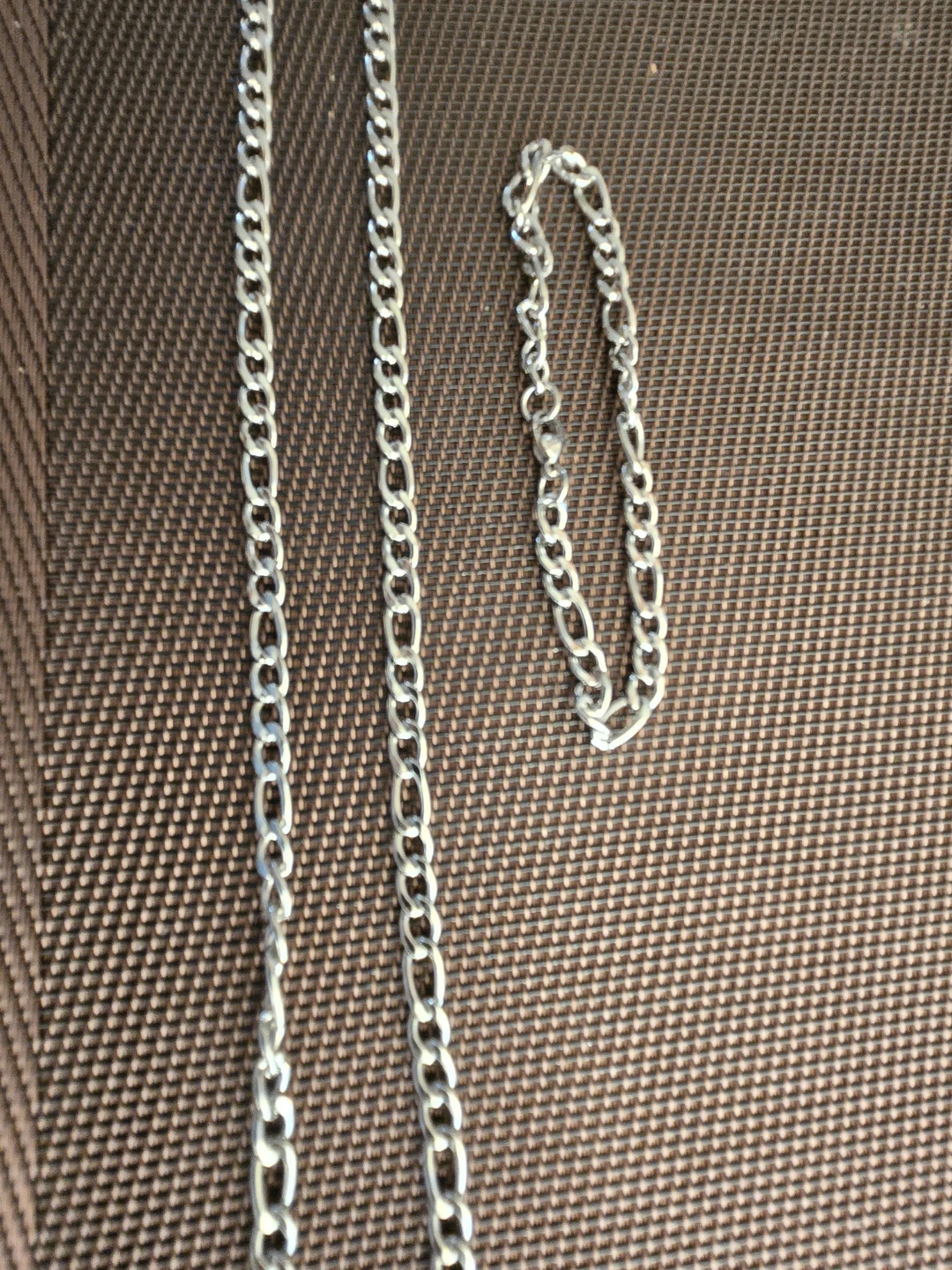 Silver-Tone Chain Necklace and Bracelet Set - photo 2