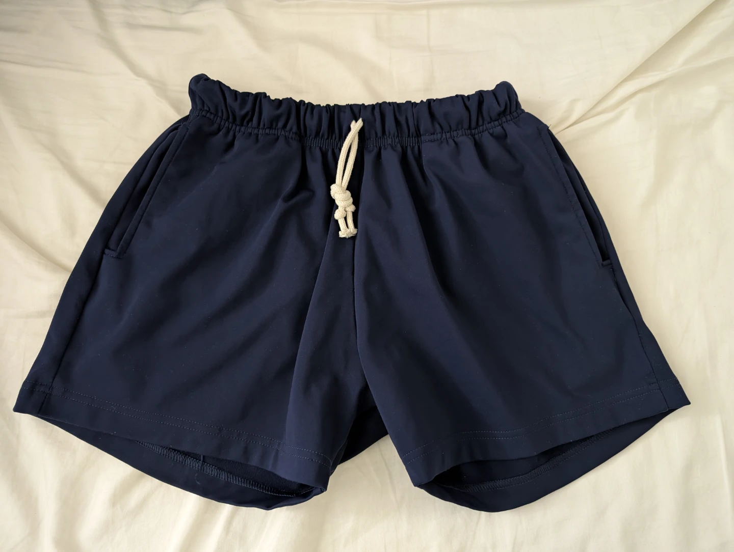 Navy Blue Athletic Shorts with 2 pockets stretchable