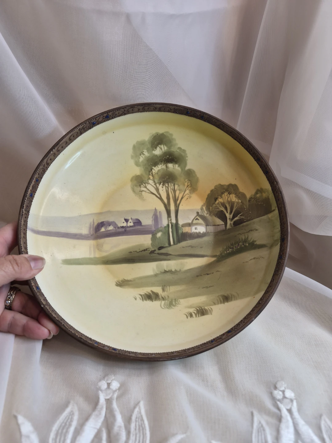 Beautiful Hand Painted Large Nippon Porcelain Bowl - photo 5