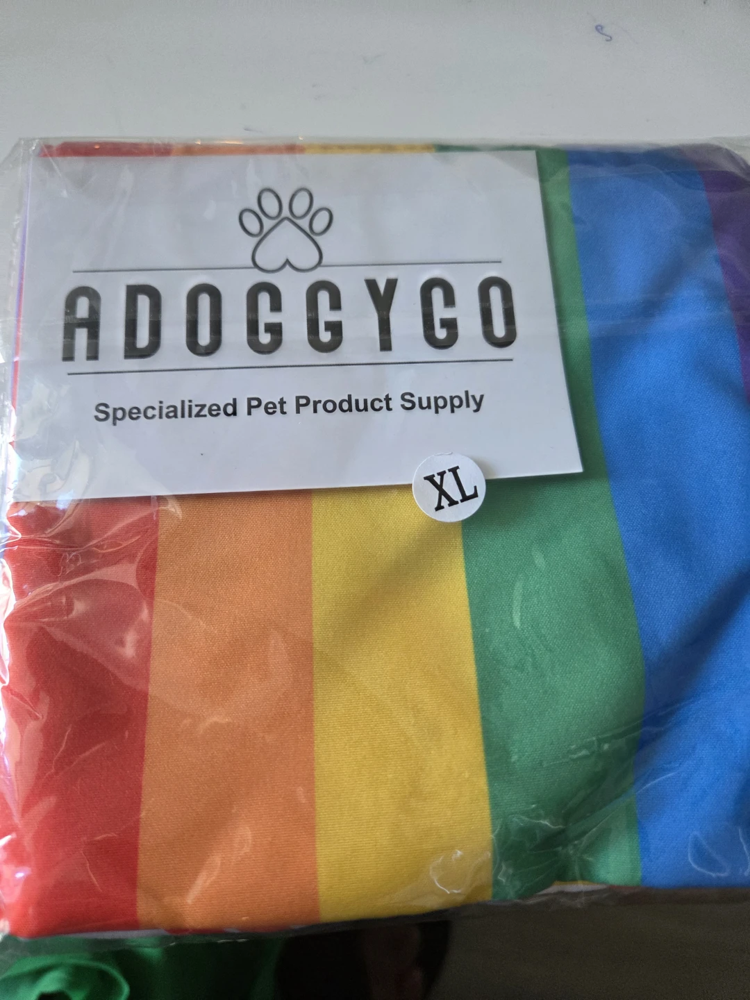 ADOGGYGO Rainbow Dog Bandana, Extra Large