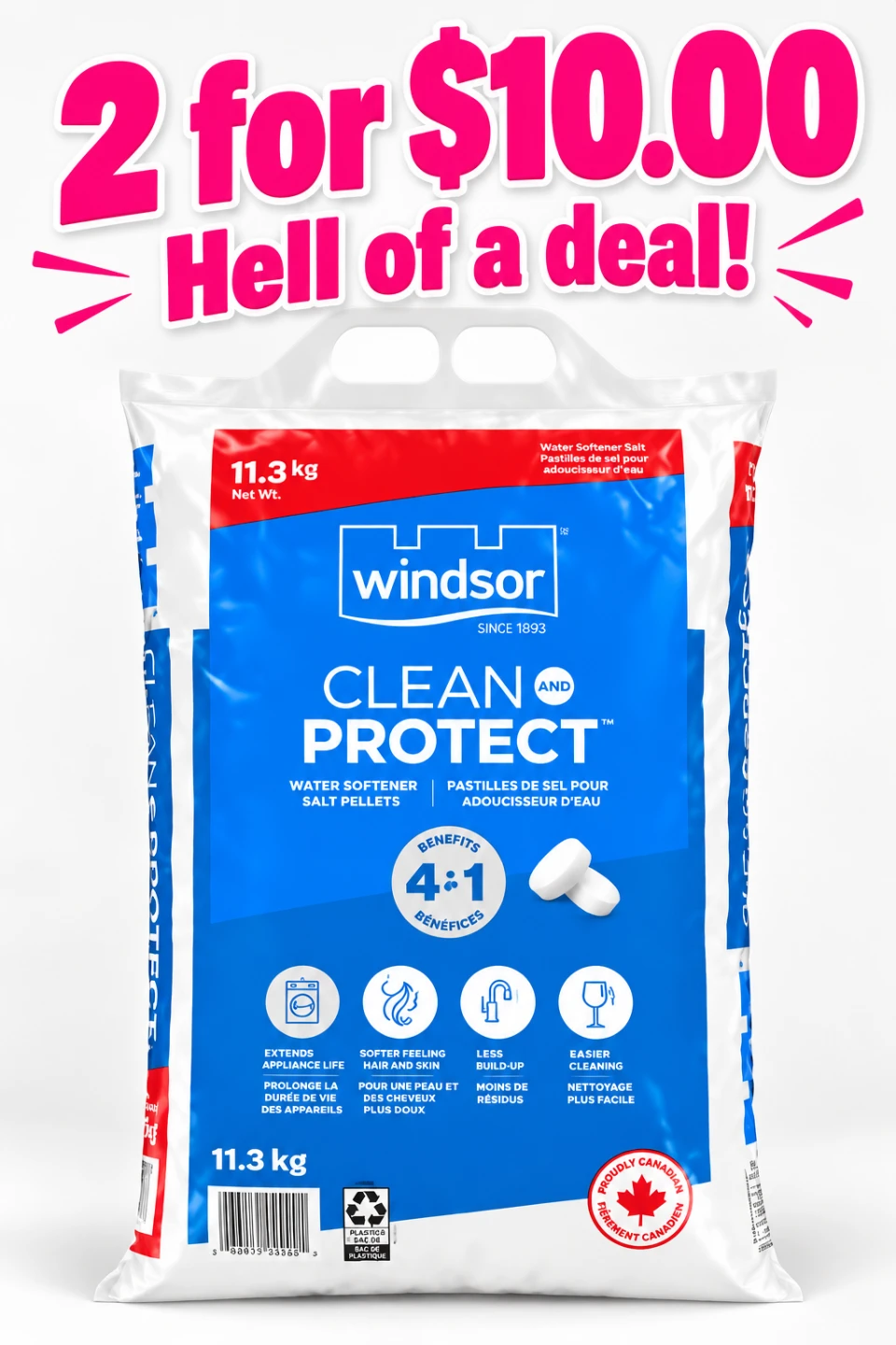 Windsor Clean and Protect Water Softener Salt 11.3 kg