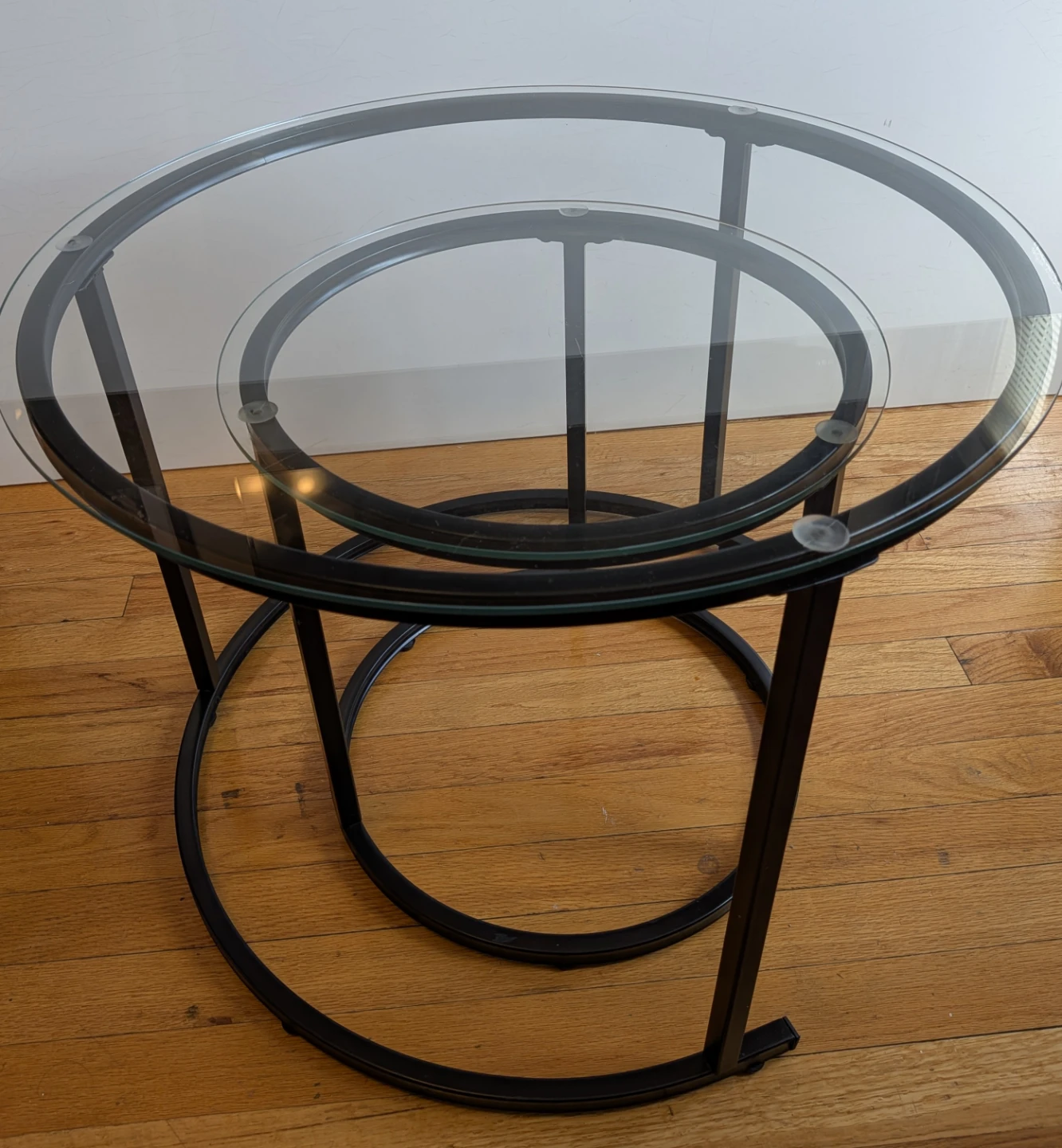 Modern Glass Nesting Coffee Tables (Set of 2) - photo 2