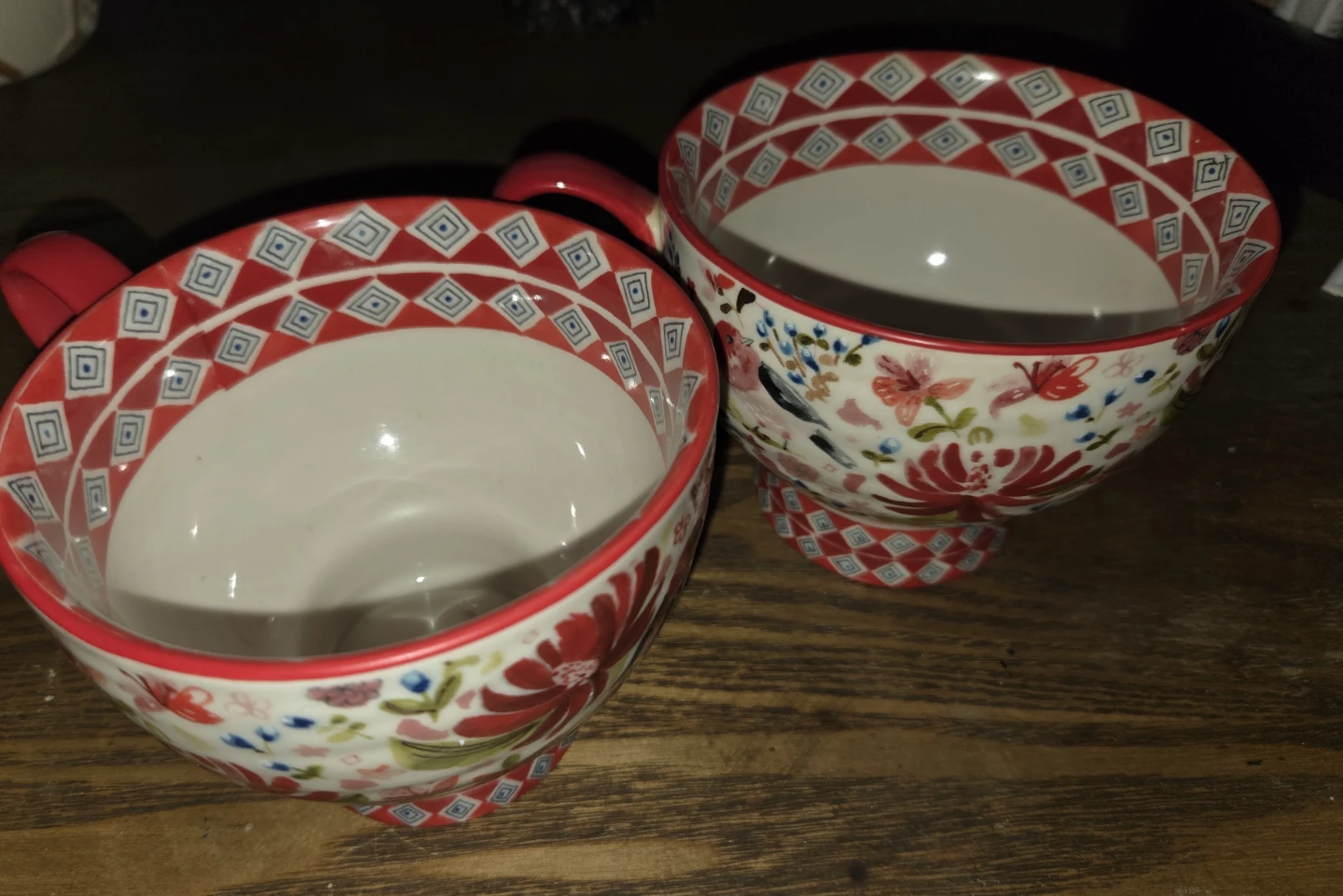 Rare Anthropologie " wing & pedal ceramic mugs