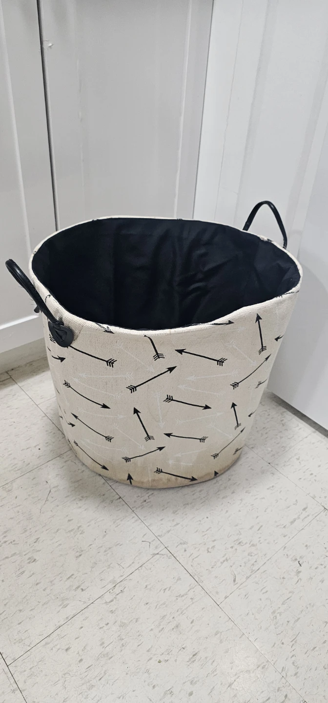 Arrow Print Fabric Laundry Basket