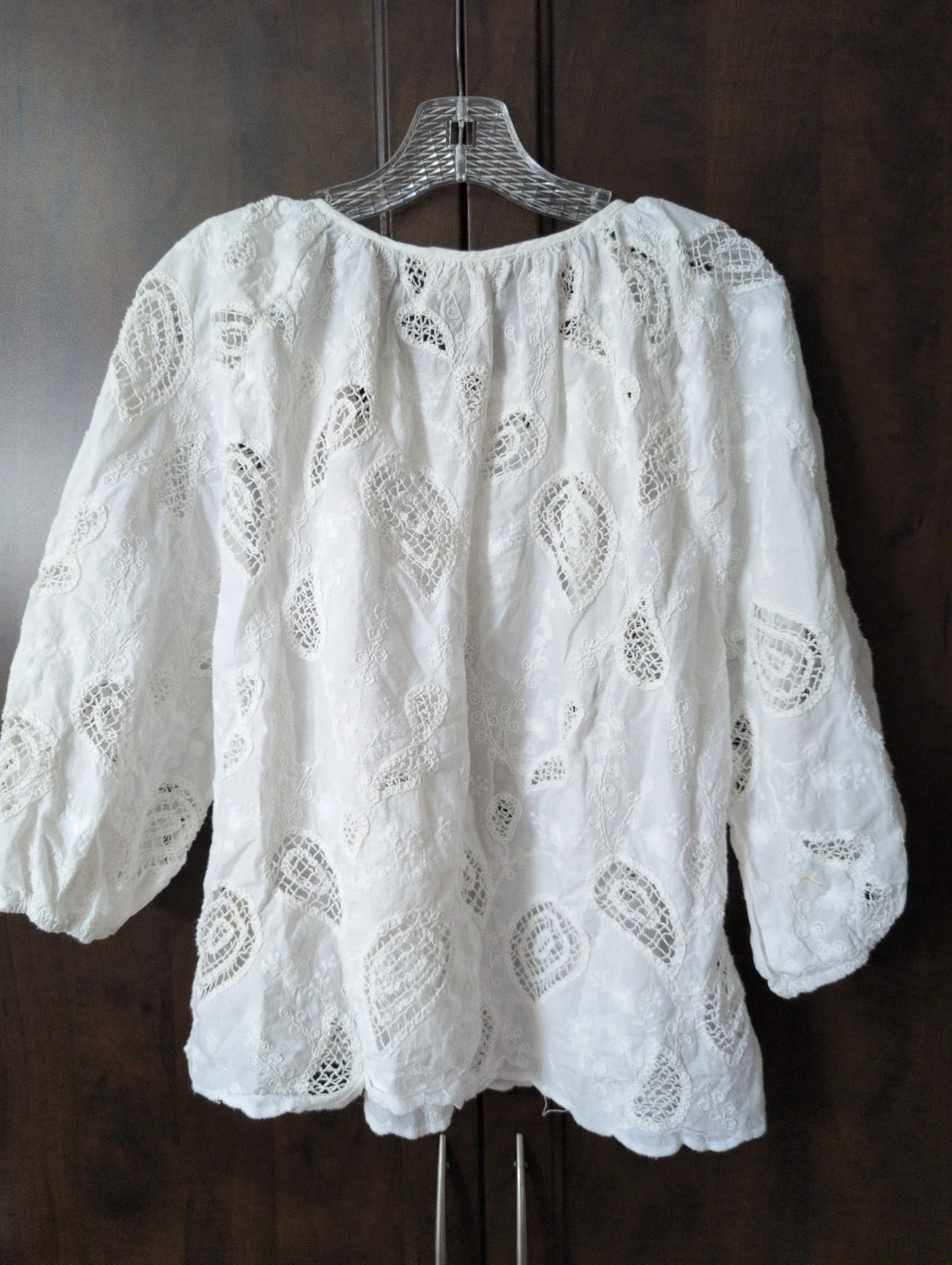 Adiva White Embroidered Blouse - photo 4