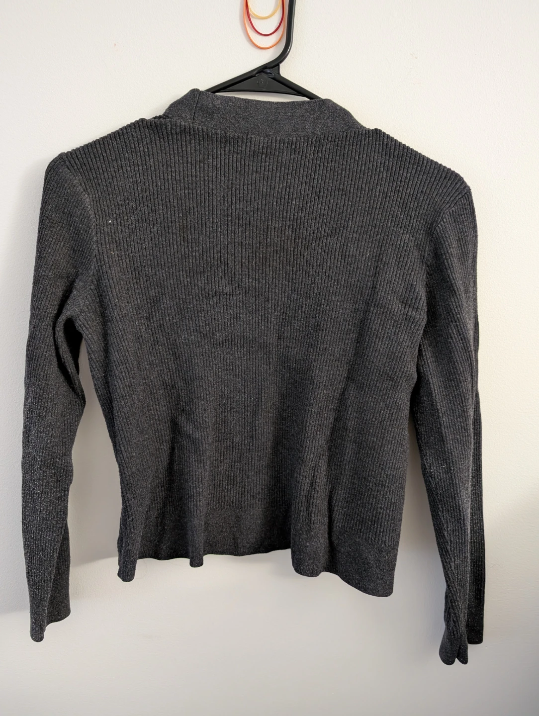 Uniqlo Cozy Ribbed Cardigan Dark Gray Size M - photo 5