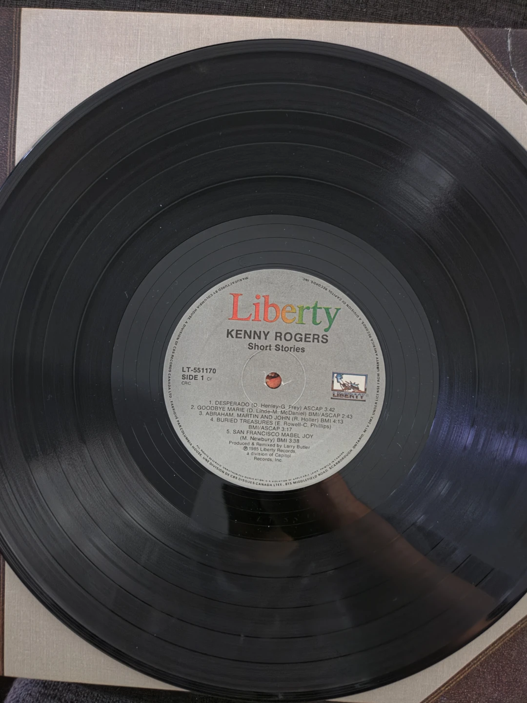 Kenny Rogers Short Stories Vinyl Record - photo 3