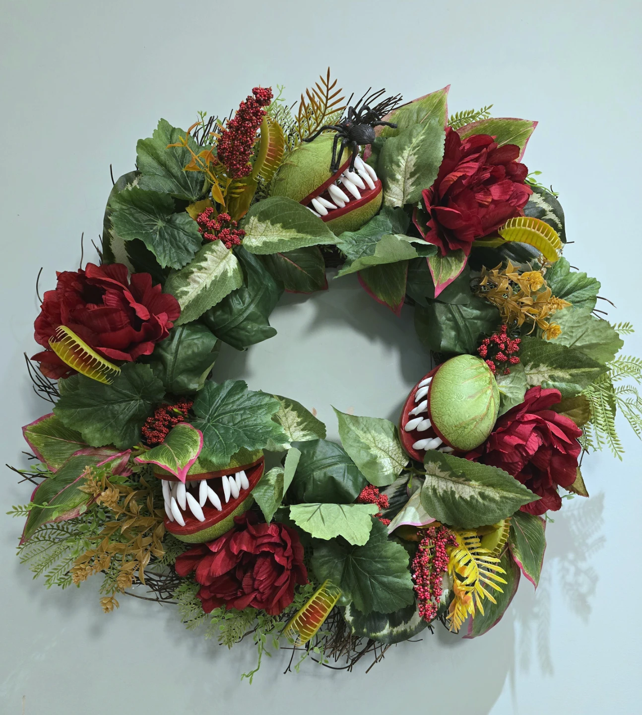 Halloween Venus Flytrap Floral Wreath