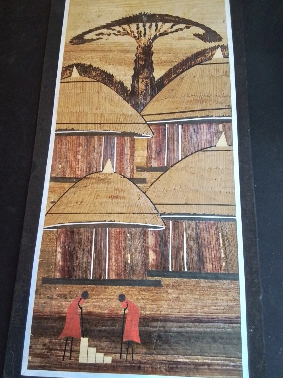 Set of 2 African Banana Leaf Wall Art - photo 3