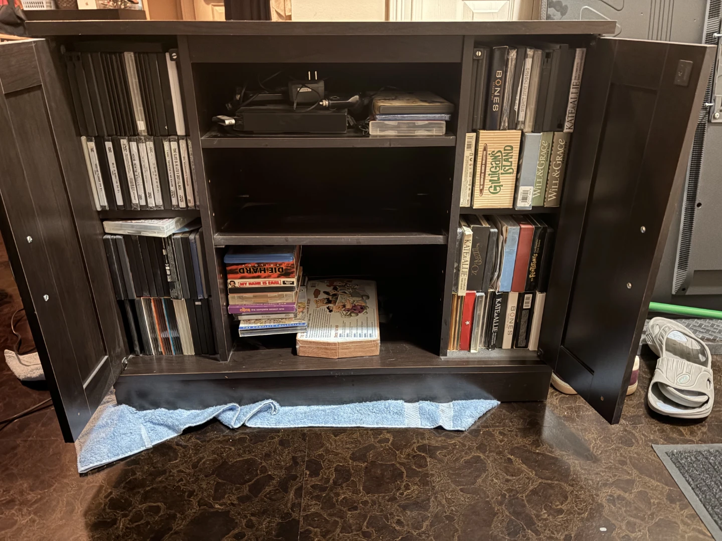 Dark Brown TV Stand Media Console - photo 3