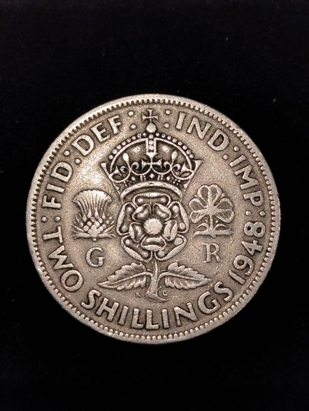 1948 United Kingdom Two Shillings Coin - photo 2