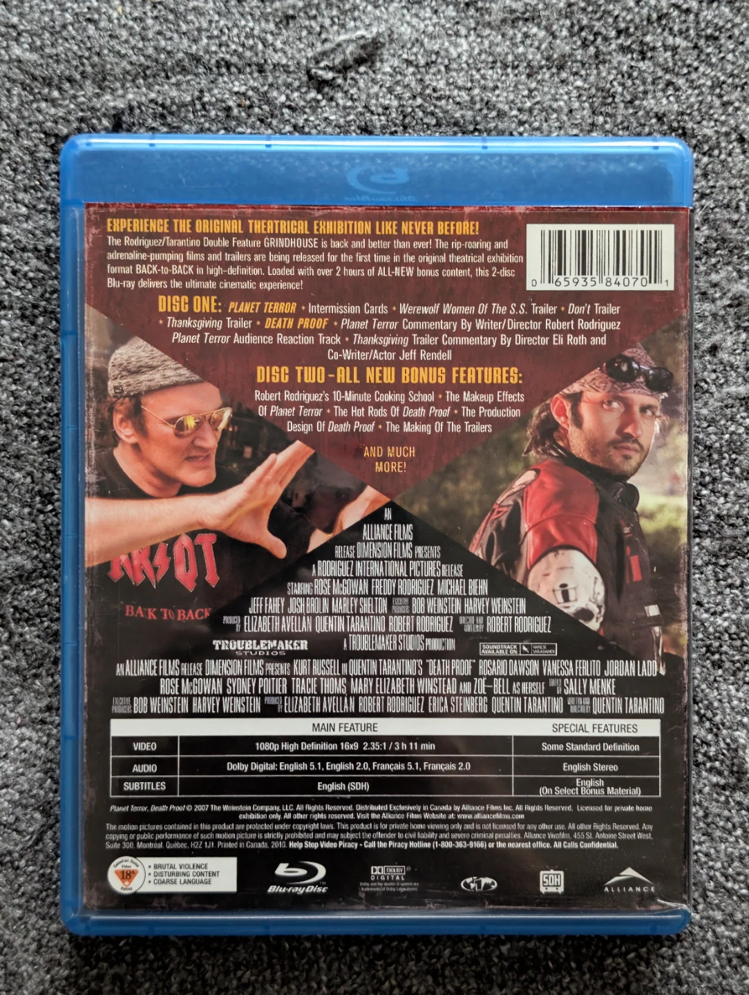 Grindhouse 2-Disc Blu-ray Collector's Edition - photo 5