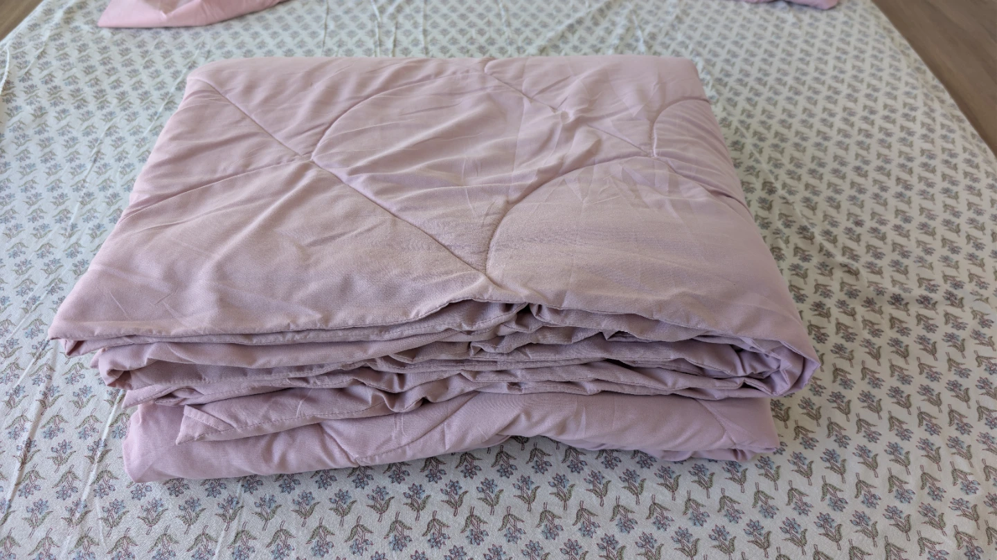 Queen Size Quilted Comforter Set (Pink) - photo 3