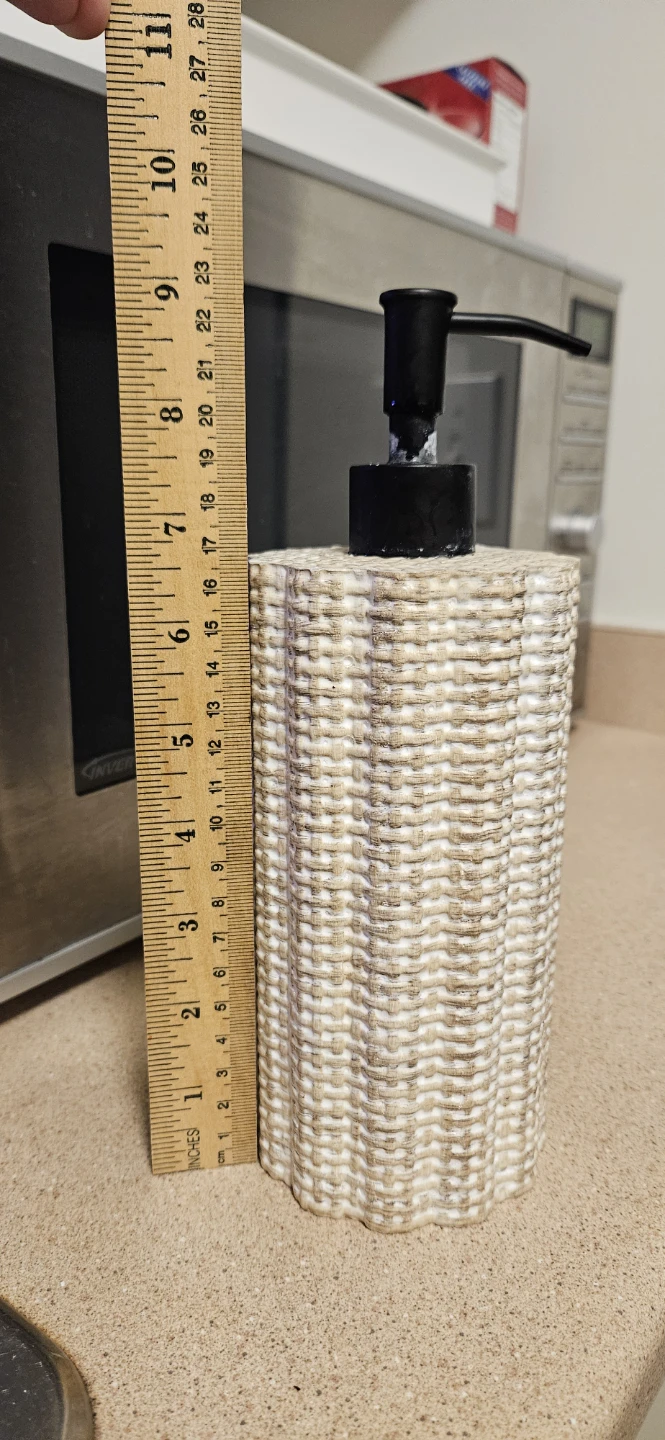 Textured Woven-Look Soap Dispenser - photo 2