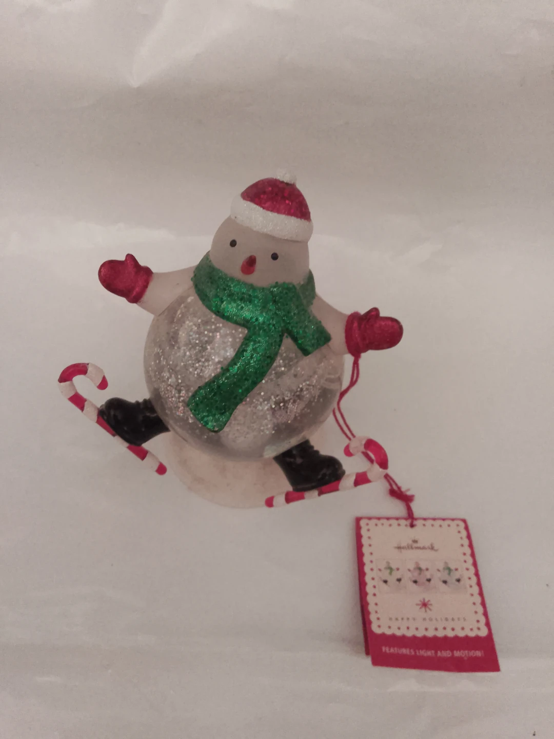 Hallmark Ice Skating Snowman Snow Globe