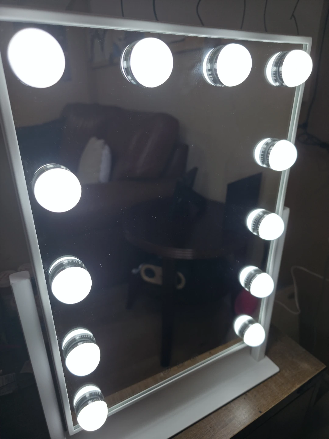 White Vanity Mirror with LED Lights - photo 2
