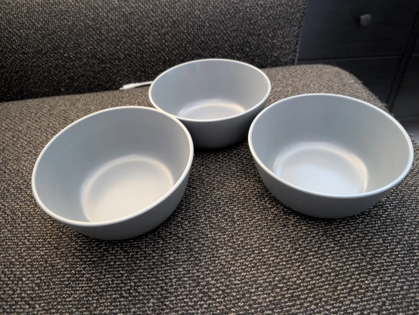 Set of 3 IKEA Grey Bowls