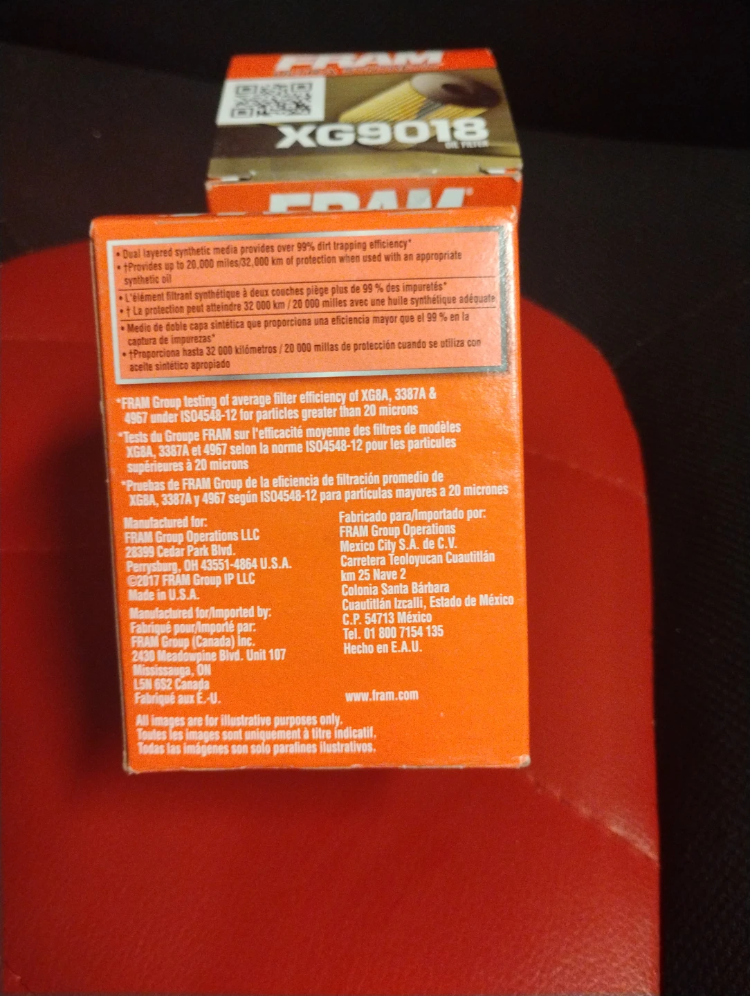 FRAM Ultra Synthetic XG9018 Oil Filter