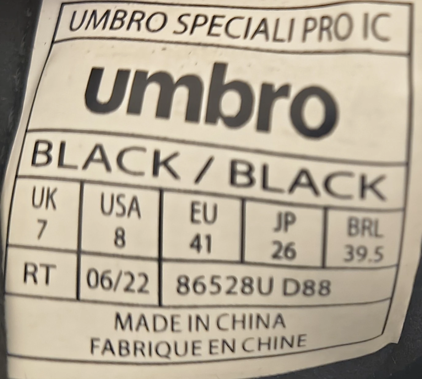 Umbro Speciali Pro IC Soccer Shoes Size 8 - photo 4
