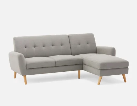 Grey sectional sofa with chaise