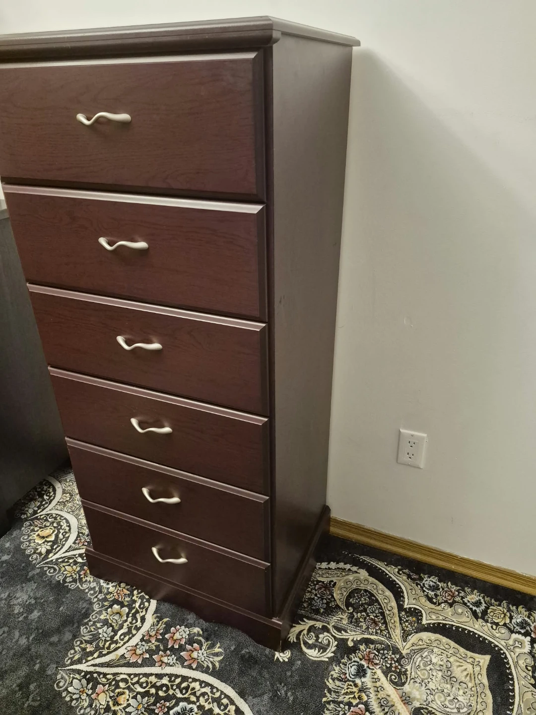 Tall Dark Wood Dresser and original wood - photo 4