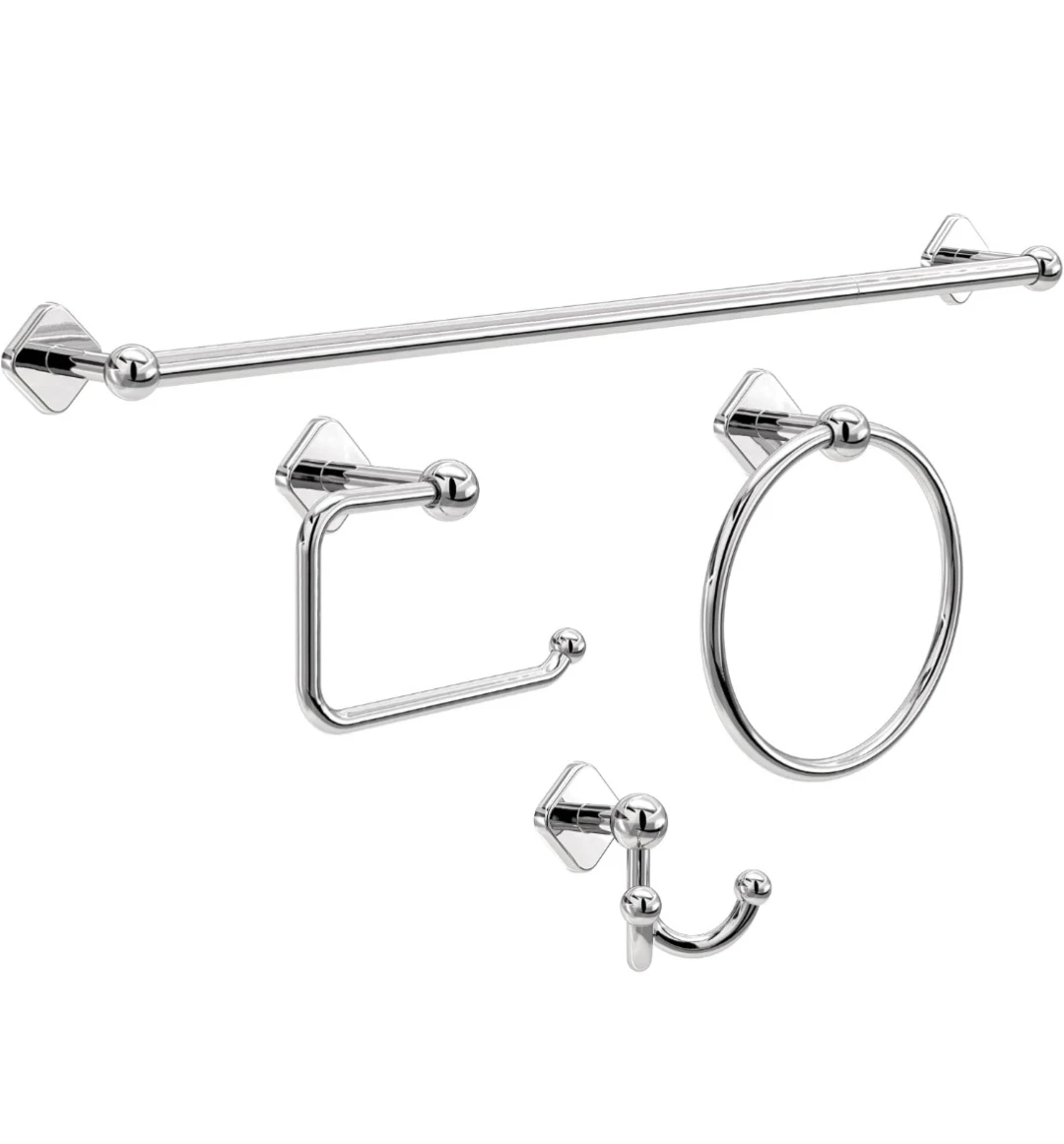 Brand new 4 pieces Bathroom set Franklin brass polished Chrome - photo 3