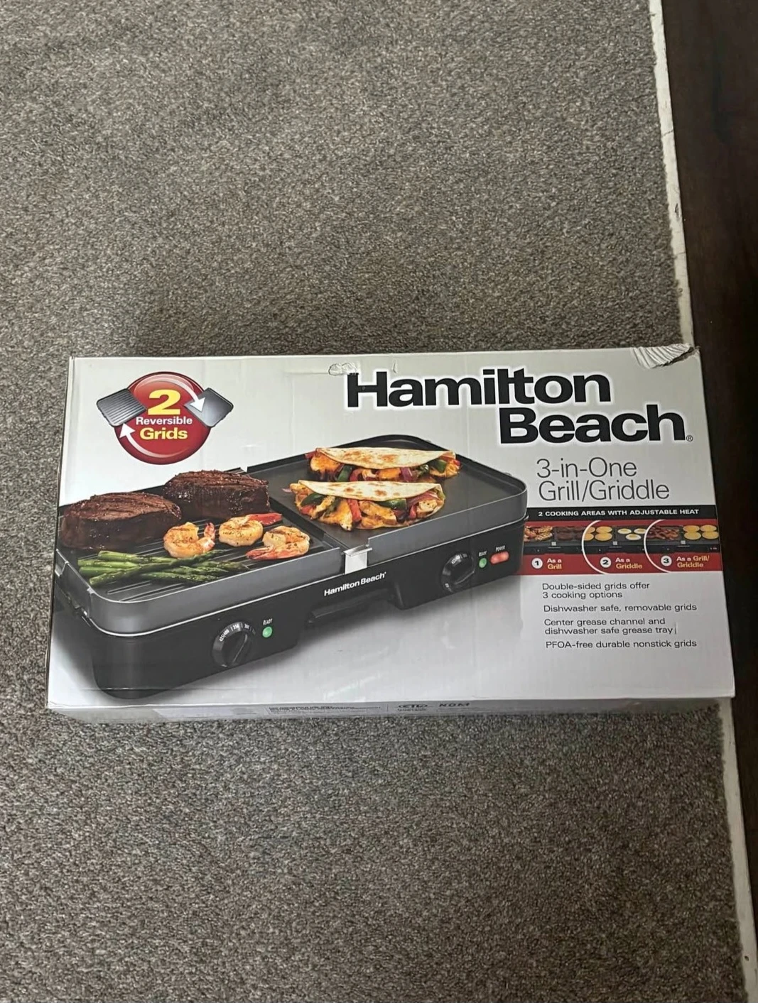 (FOR TRADE) Hamilton Beach 3-in-One Grill/Griddle